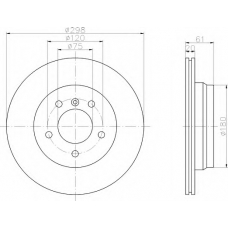 8DD 355 104-611 HELLA Тормозной диск