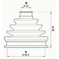 SJK7139.00 OPEN PARTS Комплект пылника, приводной вал