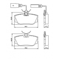 0 986 424 748 BOSCH Комплект тормозных колодок, дисковый тормоз