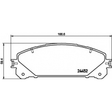 8DB 355 015-461 HELLA Комплект тормозных колодок, дисковый тормоз