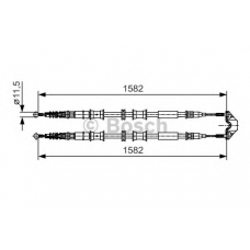 1 987 482 138 BOSCH Трос, стояночная тормозная система