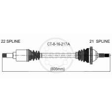 CT-8-16-217A InterParts Приводной вал