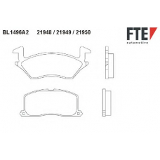 BL1496A2 FTE Комплект тормозных колодок, дисковый тормоз