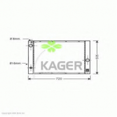 31-2191 KAGER Радиатор, охлаждение двигателя
