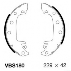 VBS180 MOTAQUIP Комплект тормозных колодок