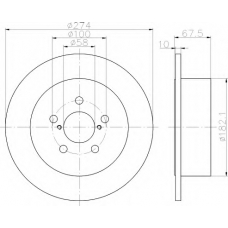 8DD 355 114-641 HELLA Тормозной диск