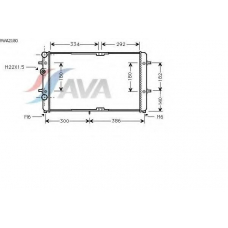 VWA2180 AVA Радиатор, охлаждение двигателя