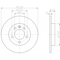 8DD 355 107-451 HELLA PAGID Тормозной диск