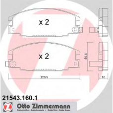 21543.160.1 ZIMMERMANN Комплект тормозных колодок, дисковый тормоз