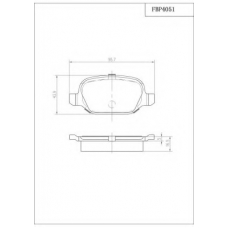 FBP4051 FI.BA Комплект тормозных колодок, дисковый тормоз