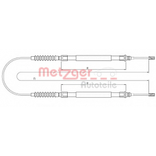 10.4724 METZGER Трос, стояночная тормозная система