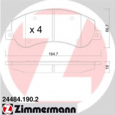 24484.190.2 ZIMMERMANN Комплект тормозных колодок, дисковый тормоз