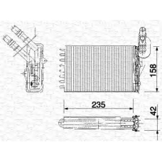 350218159000 MAGNETI MARELLI Теплообменник, отопление салона