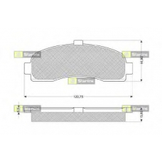 BD S189P STARLINE Комплект тормозных колодок, дисковый тормоз