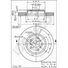 BS 8216 BRECO Тормозной диск