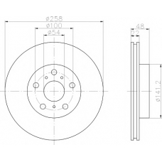 8DD 355 104-051 HELLA PAGID Тормозной диск