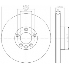 8DD 355 119-521 HELLA PAGID Тормозной диск