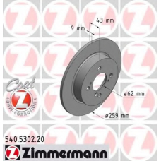 540.5302.20 ZIMMERMANN Тормозной диск