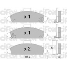 822-723-0 CIFAM Комплект тормозных колодок, дисковый тормоз