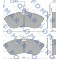 FO 629681 FOMAR ROULUNDS Комплект тормозных колодок, дисковый тормоз