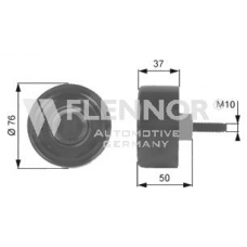 FU23961 FLENNOR Паразитный / ведущий ролик, поликлиновой ремень