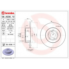 08.A336.11 BREMBO Тормозной диск