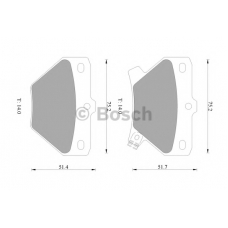 0 986 505 226 BOSCH Комплект тормозных колодок, дисковый тормоз