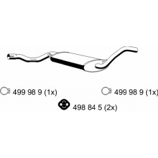 213004 ERNST Средний глушитель выхлопных газов