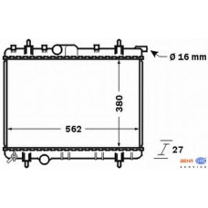 8MK 376 771-511 HELLA Радиатор, охлаждение двигателя