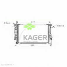 31-1435 KAGER Радиатор, охлаждение двигателя