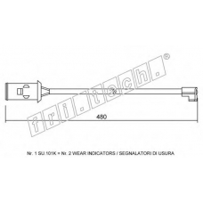 SU.101K fri.tech. Сигнализатор, износ тормозных колодок