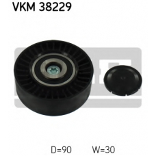 VKM 38229 SKF Паразитный / ведущий ролик, поликлиновой ремень