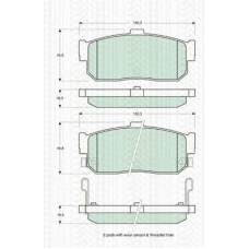 8110 14003 TRIDON Brake pads - rear