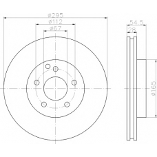 8DD 355 108-781 HELLA PAGID Тормозной диск