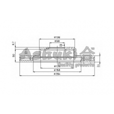 S016-40 ASHUKI Тормозной диск