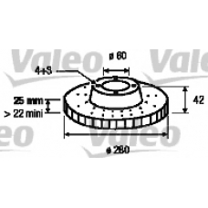 186869 VALEO Тормозной диск