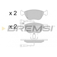 BP2673 BREMSI Комплект тормозных колодок, дисковый тормоз