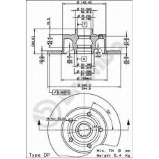 BS 7529 BRECO Тормозной диск