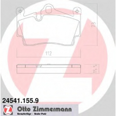 24541.155.9 ZIMMERMANN Комплект тормозных колодок, дисковый тормоз
