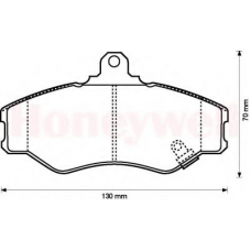 572411B BENDIX Комплект тормозных колодок, дисковый тормоз