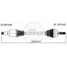 CT-8-16-105 InterParts Приводной вал