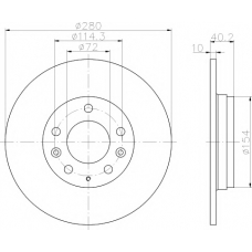 8DD 355 110-371 HELLA PAGID Тормозной диск