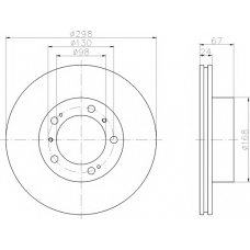 8DD 355 121-842 HELLA PAGID Тормозной диск