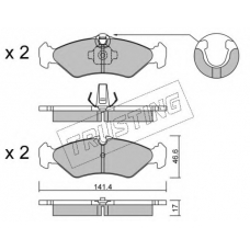 587.1 TRUSTING Комплект тормозных колодок, дисковый тормоз
