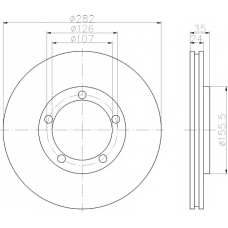 MDC1126 MINTEX Тормозной диск