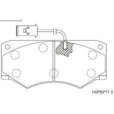 KD7613 ASIMCO Комплект тормозных колодок, дисковый тормоз