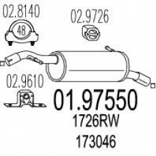 01.97550 MTS Глушитель выхлопных газов конечный