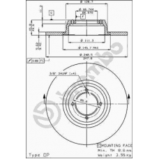 08.2462.10 BREMBO Тормозной диск