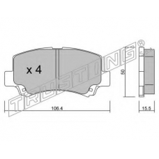 434.0 TRUSTING Комплект тормозных колодок, дисковый тормоз