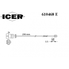 610468 E ICER Сигнализатор, износ тормозных колодок